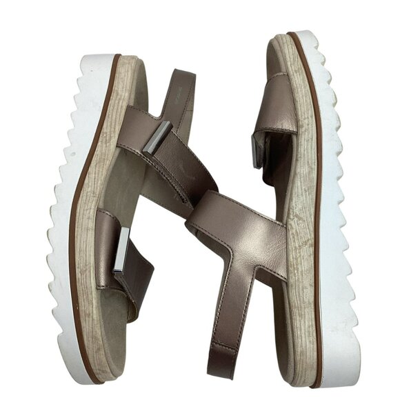 Mephisto Dominica Slingback Womens 42 Leather Sandals Bronze Wide Strap - Picture 6 of 11